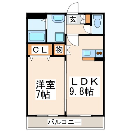 八反田 徒歩5分 2階の物件間取画像